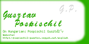 gusztav pospischil business card